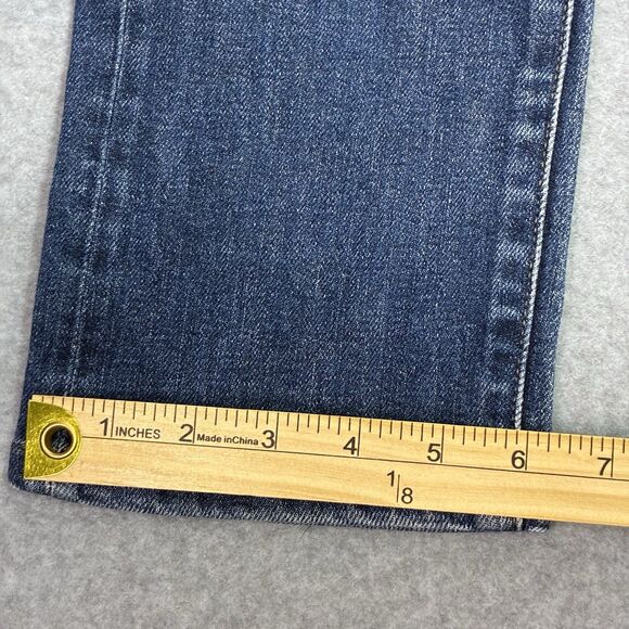 Uniqlo Men’s Jeans 33x34 Slim Straight Low Rise Denim Blue Kaihara Stretch - Picture 4 of 8